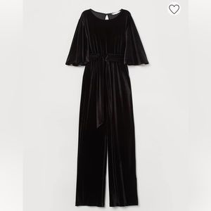 🖤 Black Velvet Maternity Jumpsuit - size L